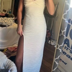 SHEIN White Textured Maxi Dress